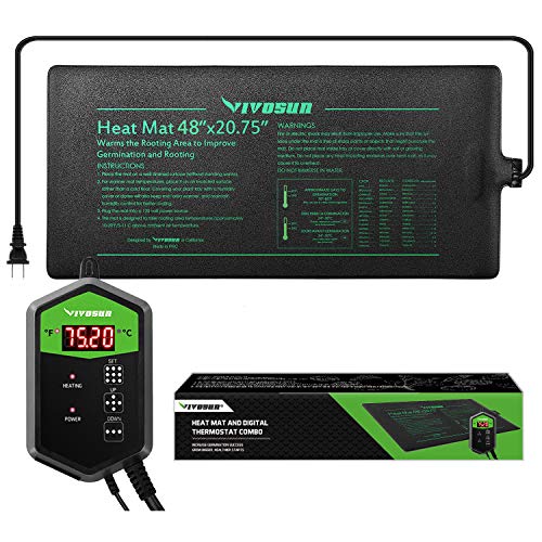 VIVOSUN 48x20.75 Seedling Heat Mat and Digital Thermostat Combo Set –  Cash Your Greens