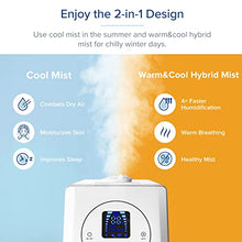 Load image into Gallery viewer, LEVOIT Humidifiers for Bedroom Large Room 6L Warm and Cool Mist for Families Plants with Built-in Humidity Sensor, Essential Oil, Air Vaporizer with Remote Control, Timer Setting, White
