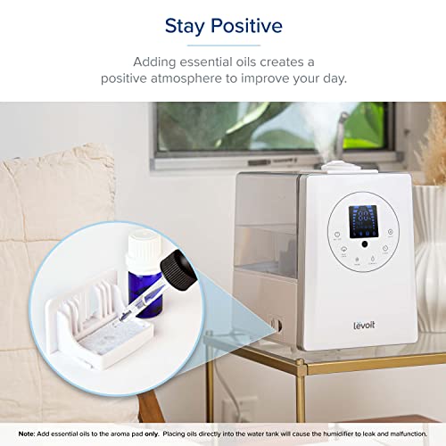 LEVOIT LV600HH 6L Warm and Cool Mist Ultrasonic Humidifier, Rapid  Humidification for Bedroom Large Room, Essential Oil Diffuser, Humidity  Setting with