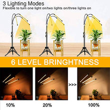 Load image into Gallery viewer, Grow Light Abonnylv 60W Led Tri Head Floor Plant Lights for Indoor Plants with Stand Full Spectrum Lamps Sunlike for Gardening Houseplants,Tripod Standing Adjustable 15-48 in &amp; 3 Modes
